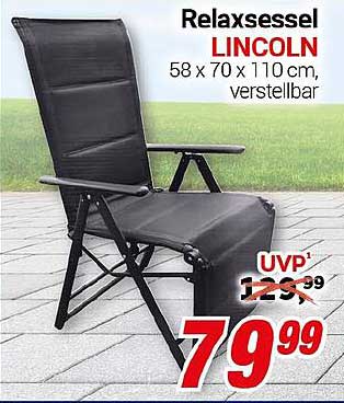 Relaxsessel LINCOLN 58 x 70 x 110 cm, verstellbar
