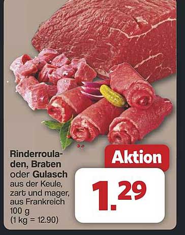 Rinderrouladen, Braten oder Gulasch aus der Keule