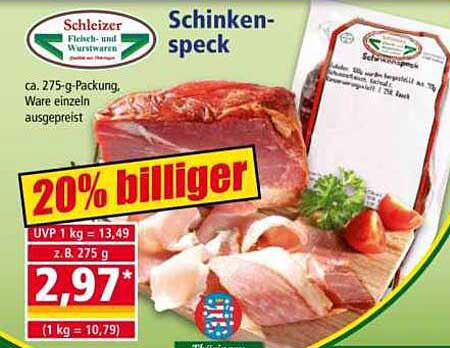 Schleizer Schinken-Speck - 20% billiger
