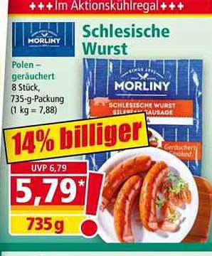 Schlesische Wurst - 735 g Packung von MORLINY