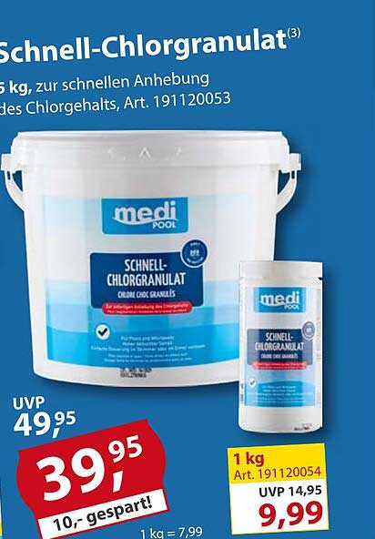 Schnell-Chlorgranulat 5 kg für die schnelle Anhebung des Chlorgehalts