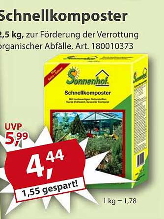 Schnellkomposter 2,5 kg - Förderung der Verrottung organischer Abfälle
