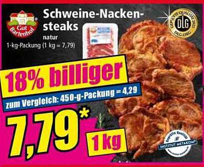 Schweine-Nackensteaks natur 1-kg-Packung