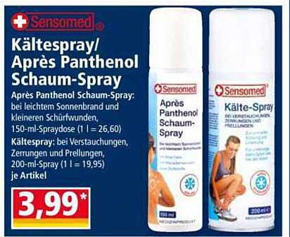 Sensomed Kälte- und Après Panthenol Schaum-Spray, 150 ml