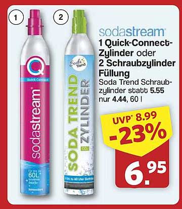 SodaStream Quick-Connect-Zylinder oder 2 Schraubzylinder Füllung