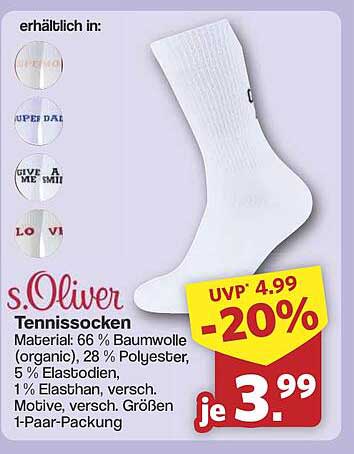 s.Oliver Tennissocken (1-Paar-Packung)