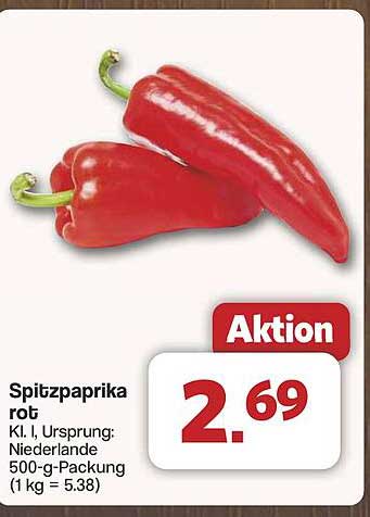 Spitzpaprika rot 500-g-Packung