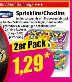 Sprinklins/Choclins von Danone – 2er Pack