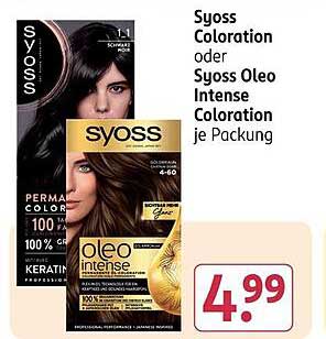Syoss Coloration oder Syoss Oleo Intense Coloration je Packung