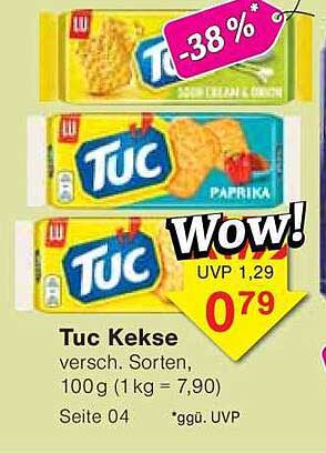 Tuc Kekse – Verschiedene Sorten, 100g
