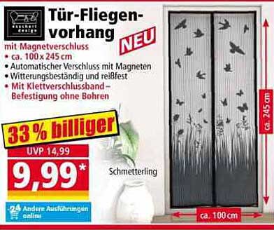 Tür-Fliegenvorhang mit Magnetverschluss