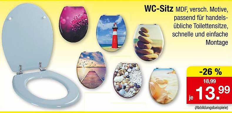 WC-Sitz MDF, verschiedene Motive, passend für handelsübliche Toilettensitze, schnelle und einfache Montage