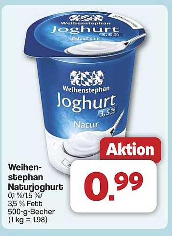 Weihenstephan Naturjoghurt 3,5% Fett 500-g-Becher