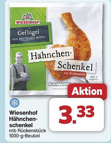 Wiesenhof Hähnchenschenkel mit Rückenstück 1000-g-Beutel