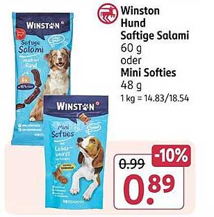Winston Hund Saftige Salami 60 g oder Mini Softies 48 g