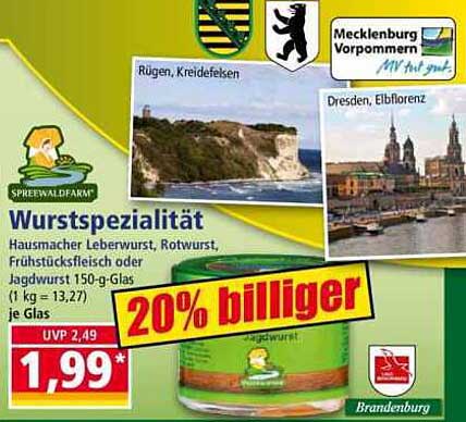 Wurst Spezialität - Hausmacher Leberwurst, Rotwurst, Frühstücks fleisch oder Jagdwurst 150-g-Glas