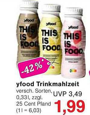 yfood Trinkmahlzeit - Verschiedene Sorten
