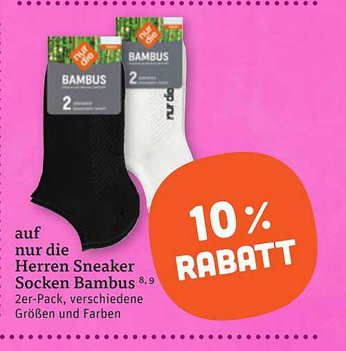 auf nur die Herren Sneaker Socken Bambus, 2er-Pack, verschiedene Größen und Farben