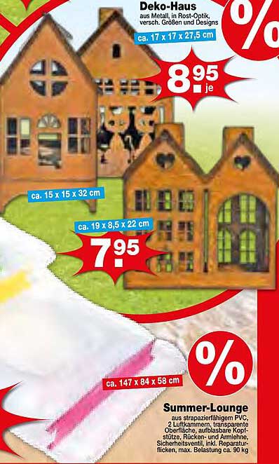 Deko-Haus aus Metall, in Rost-Optik, versch. Größen und Designs