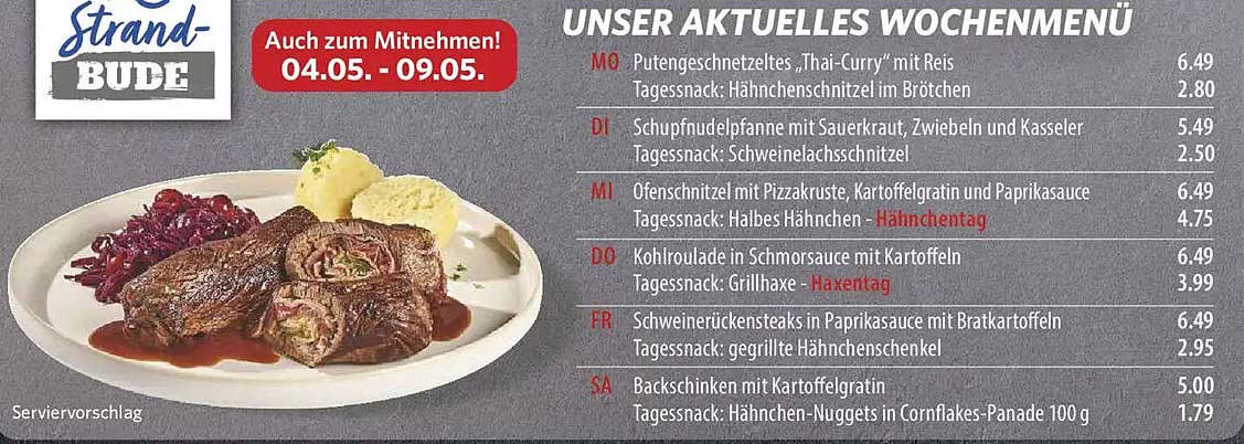UNSER AKTUELLES WOCHENMENÜ