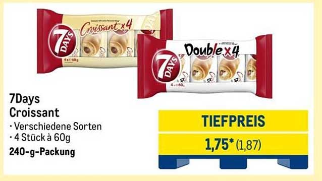 7Days Croissant - Verschiedene Sorten, 240-g-Packung