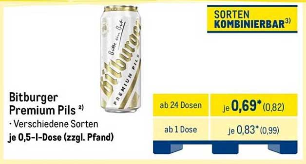 Bitburger Premium Pils 0,5-l-Dose