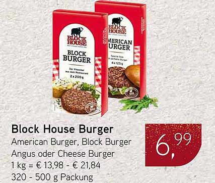 Block House Burger - American Burger, Block Burger, Angus oder Cheese Burger