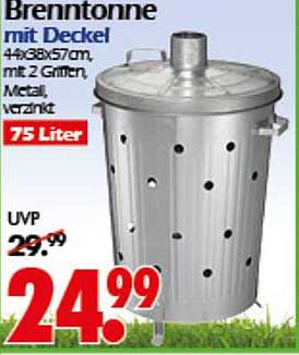 Brenntonne mit Deckel 75 Liter von Wreesmann