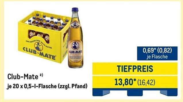 Club-Mate 20 x 0,5-l-Flasche (zzgl. Pfand)