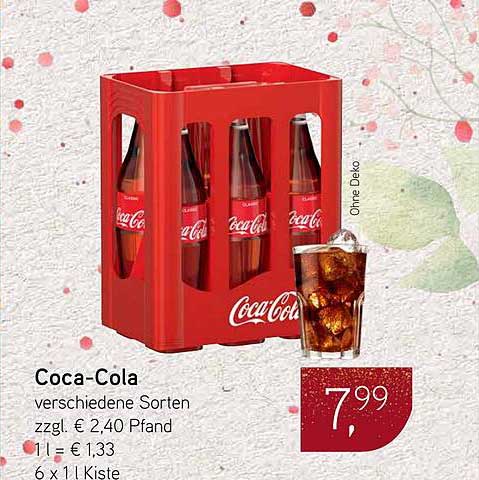 Coca-Cola 6 x 1 l Kiste - verschiedene Sorten
