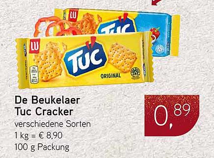 De Beukelaer Tuc Cracker verschiedene Sorten