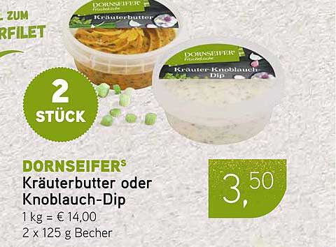 DORNSEIFER® Kräuterbutter oder Knoblauch-Dip - 2 Stück