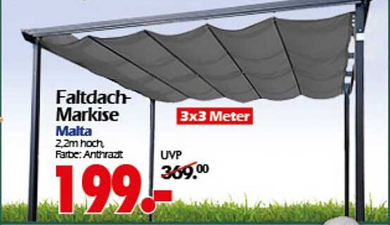 Falt-Markise Malta 3x3 Meter in Anthrazit