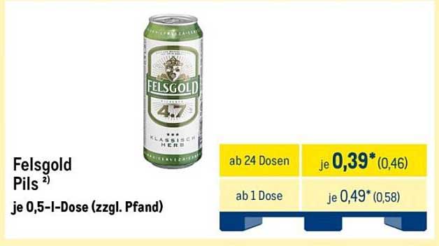 Felsgold Pils - je 0,5-l-Dose (zzgl. Pfand)