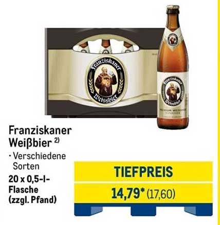 Franziskaner Weißbier - 20 x 0,5-l-Flasche (zzgl. Pfand)