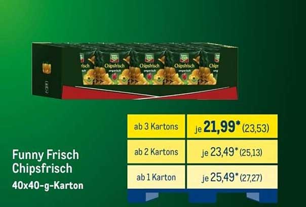 Funny Frisch Chipsfrisch 40x40-g-Karton
