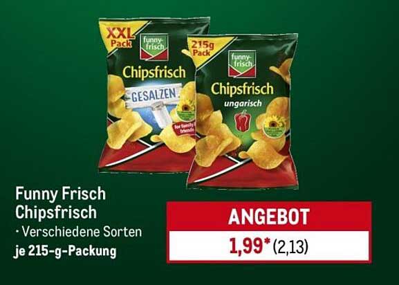 Funny Frisch Chipsfrisch – verschiedene Sorten je 215-g-Packung
