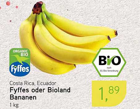 Fyffes oder Bioland Bananen 1 kg