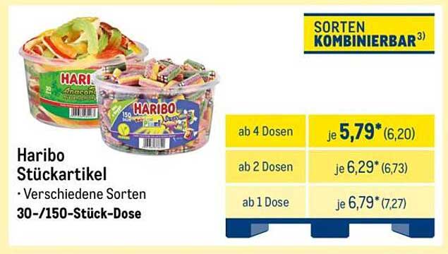Haribo Stückartikel - Verschiedene Sorten