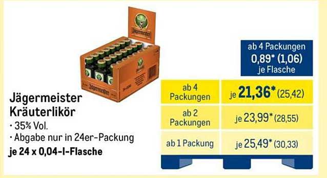 Jägermeister Kräuterlikör 0,04 l Flasche