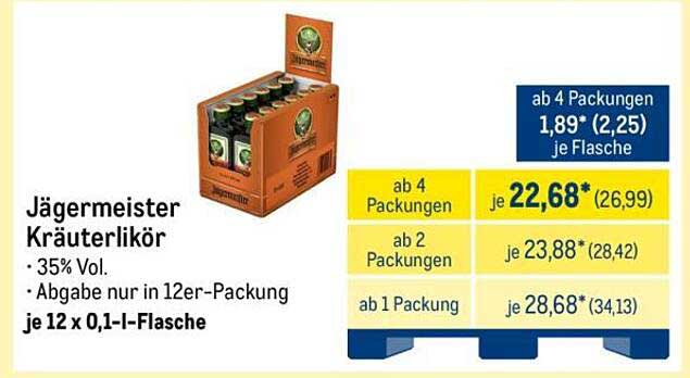 Jägermeister Kräuterlikör - 12er-Packung