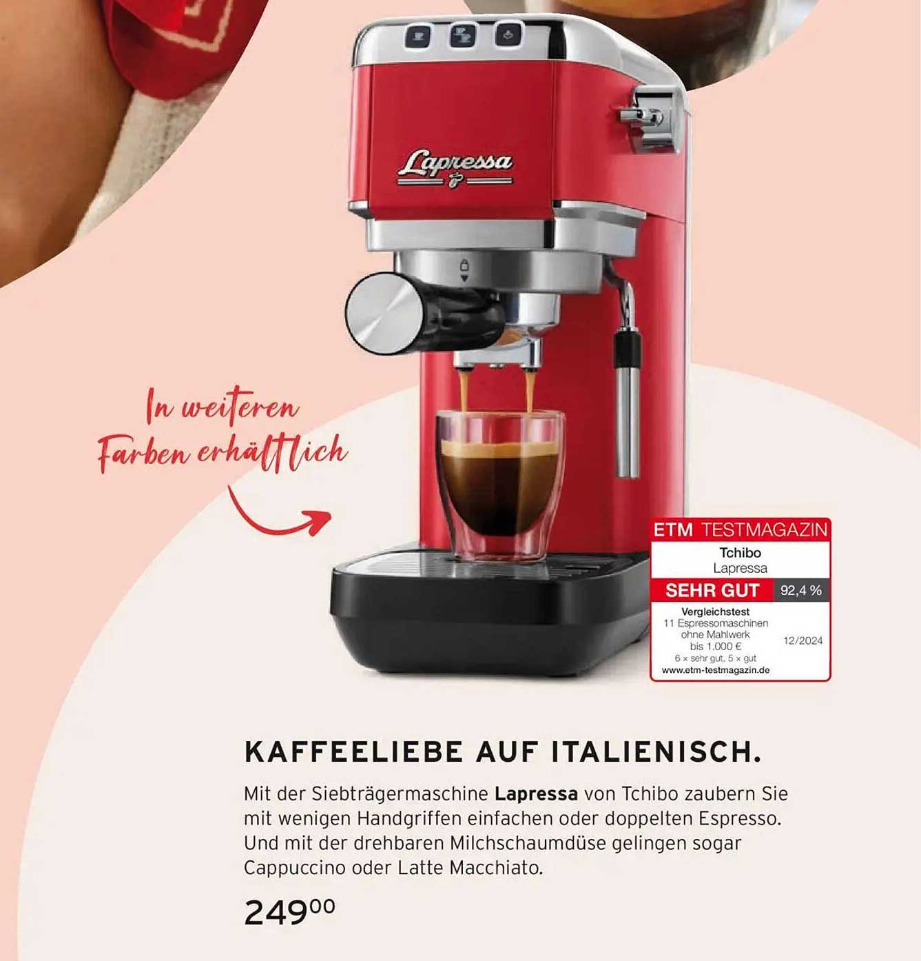 Kaffeeliebe auf Italienisch - Tchibo Lapressa Siebträgermaschine