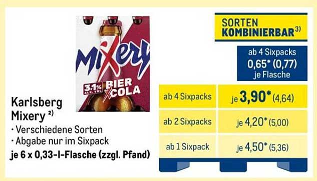Karlsberg Mixery 6 x 0,33 l-Flasche (zzgl. Pfand)