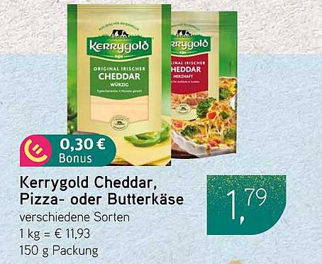 Kerrygold Cheddar, Pizza- oder Butterkäse 150 g