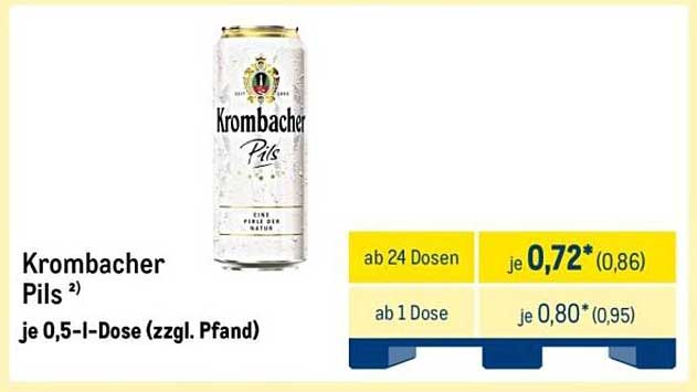 Krombacher Pils 0,5 l Dose
