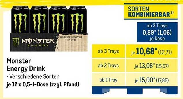 Monster Energy Drink - Verschiedene Sorten