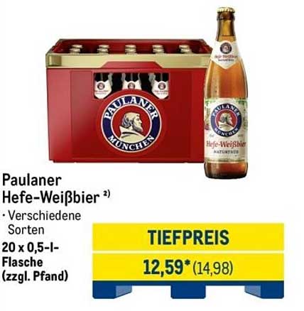 Paulaner Hefe-Weißbier 20 x 0,5 l - Tiefpreis!