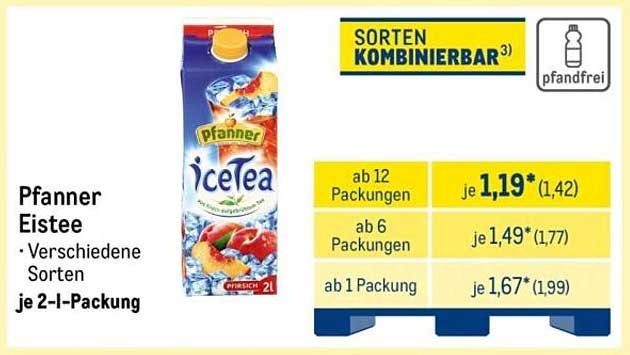 Pfanner Eistee – Frischer Genuss in verschiedenen Sorten