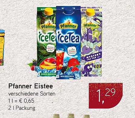 Pfanner Eistee – verschiedene Sorten