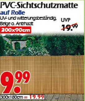 PVC-Sichtschutzmatte auf Rolle